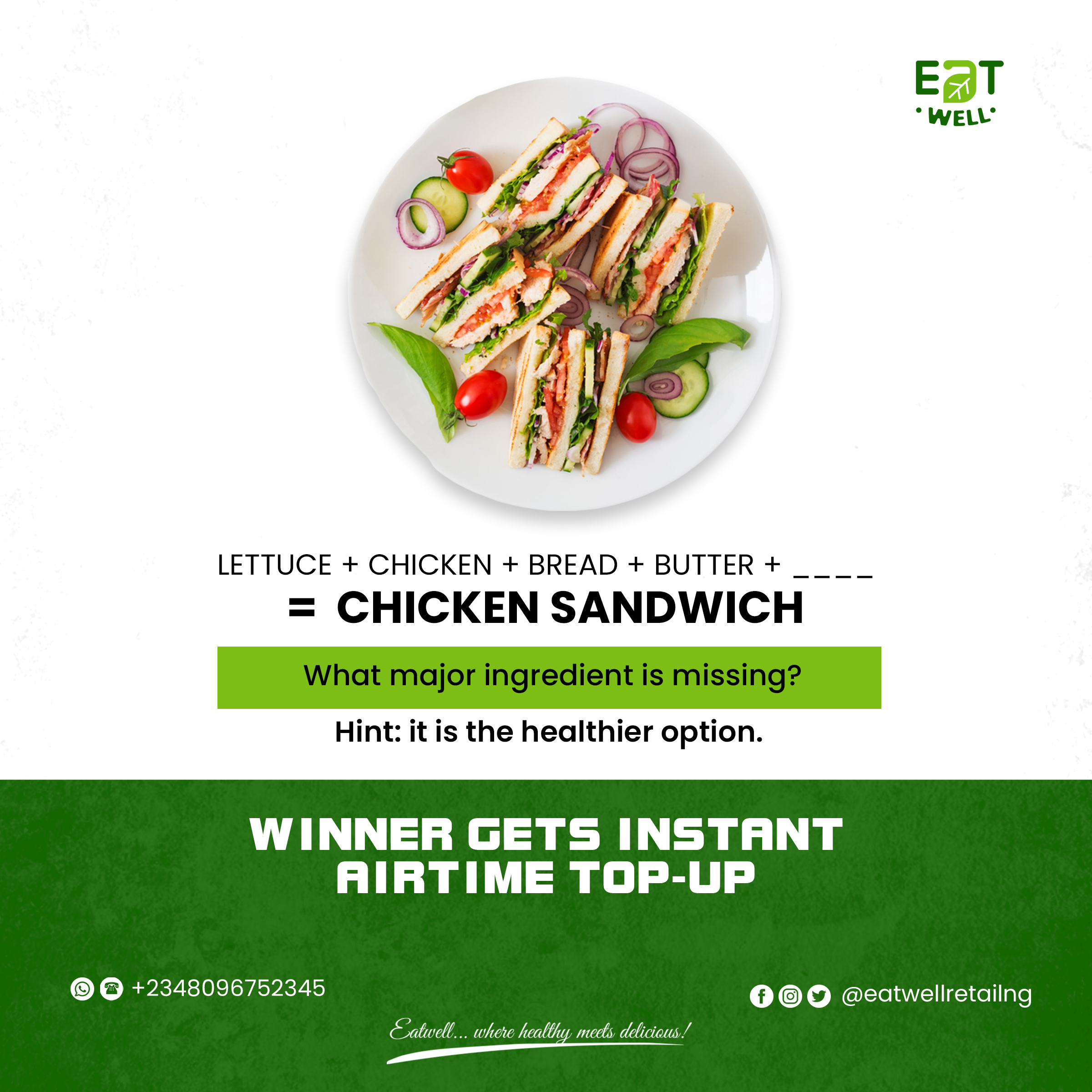Eatwell social media quiz post